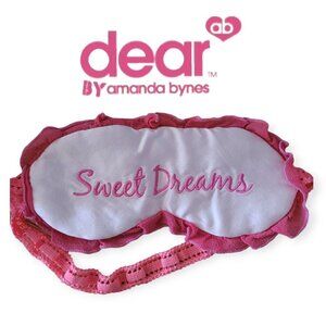 Dear Amanda Bynes Y2K 100% Silk Pink Sleep Mask Collectible